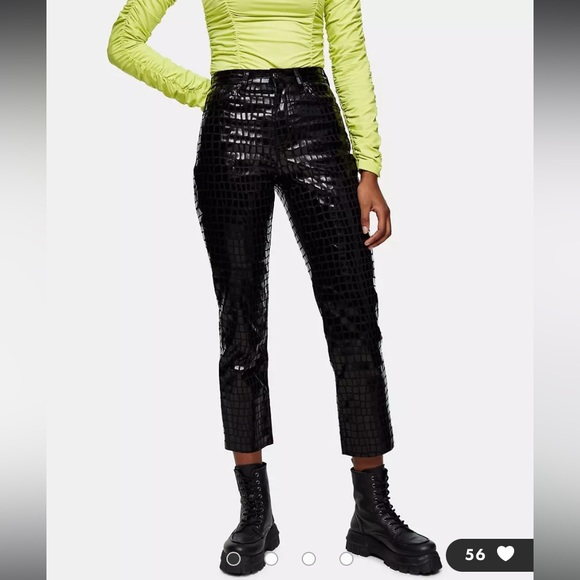 Topshop Denim - NWT 95$ Topshop high waist crocodile print pants